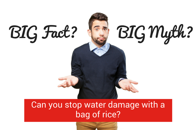 Can you stop water damage with a bag of rice? blog head