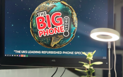 The big phone store plant on desk