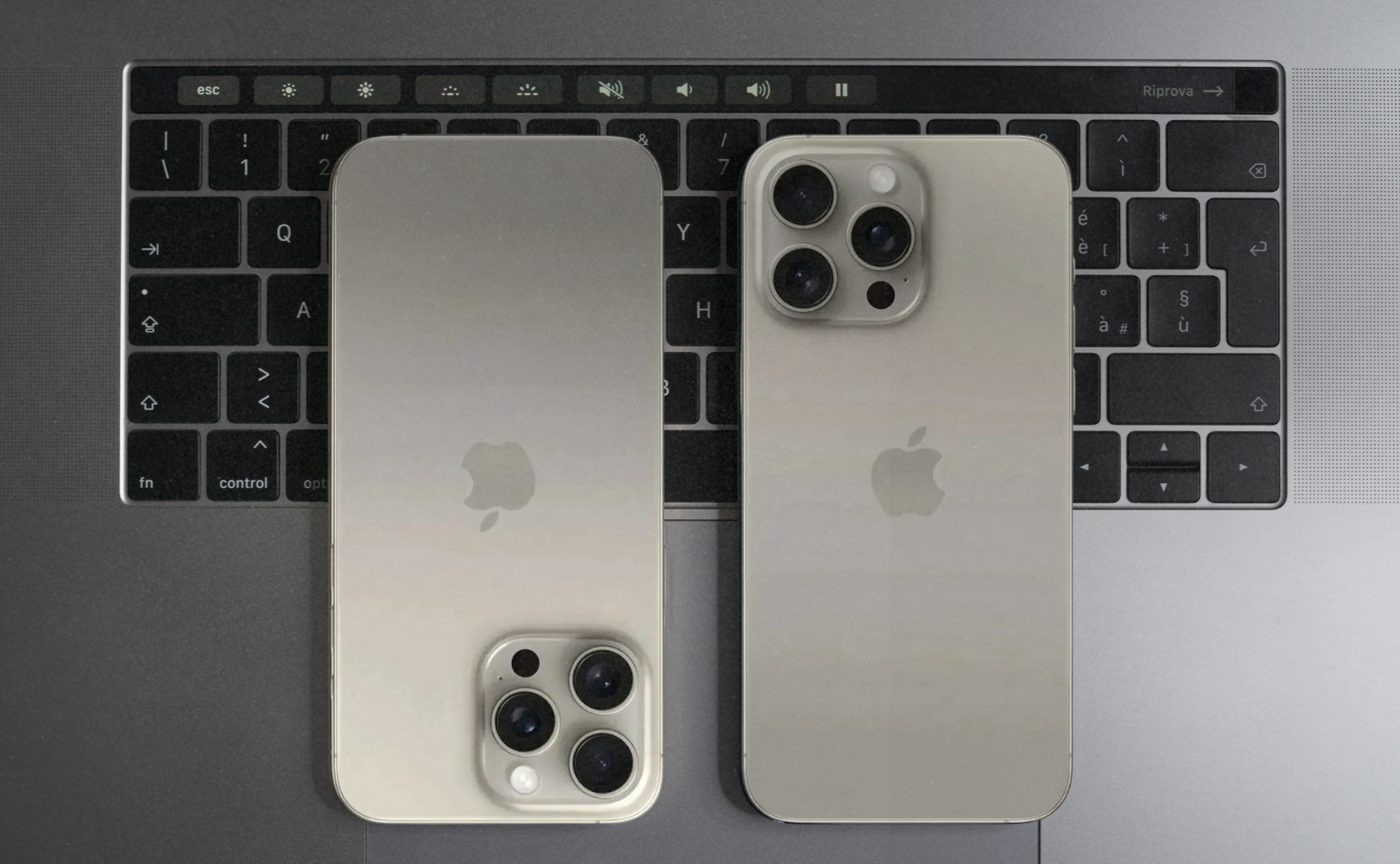 Iphone 15 Pro Colours: A Material-Driven Guide Iphone 15 colours: natural titanium on top of macbook keyboard