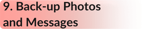 Back up photos and messages